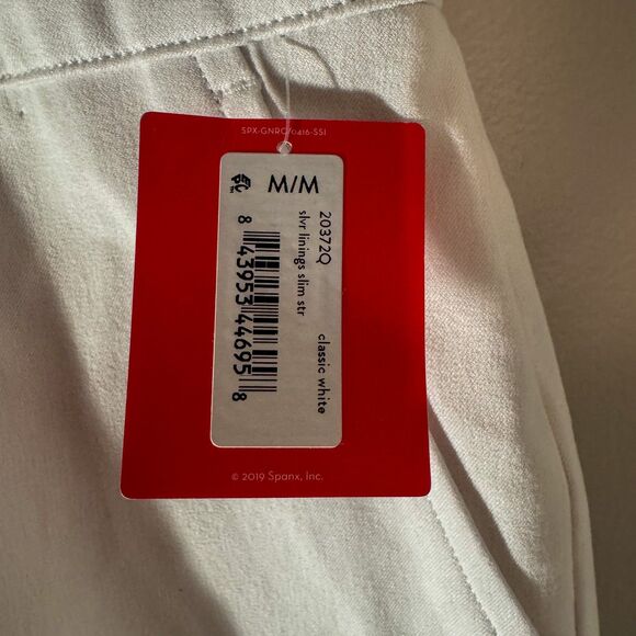NWT SPANX On-the-Go Slim Straight Ankle Pants in Classic White - Picture 4 of 8